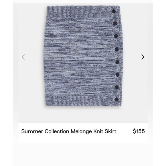 Madhapoy Blue Knit Button Skirt M NWT - Picture 1 of 4
